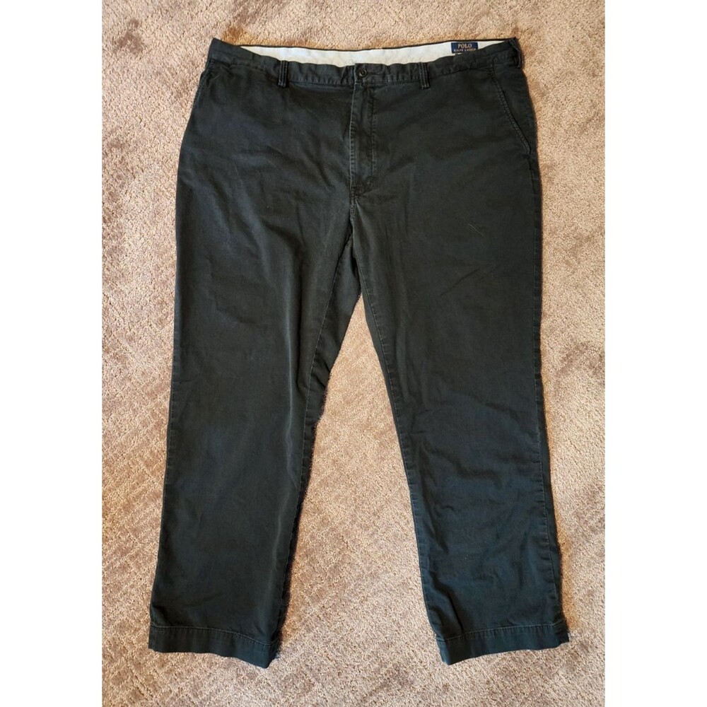Polo Ralph Lauren Mens 44Bx32 Black Stretch Classic Fit Chino Pants Cotton Twill